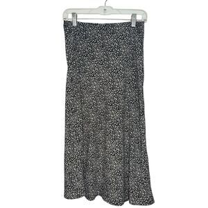 French Quarter Women’s Small Floral Midi Skirt Pull-On Lightweight Elastic Waist